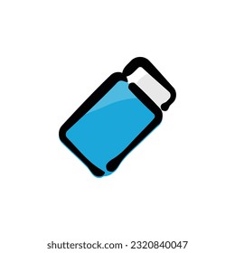 Eraser - Stationery icon (Hand-drawn line, colored version)