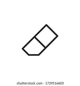 Eraser Stationery Icon Vector Illustration
