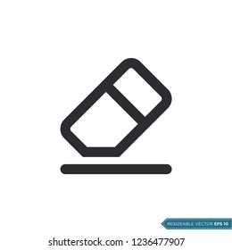 Eraser, Stationery Icon Vector Template Illustration Design