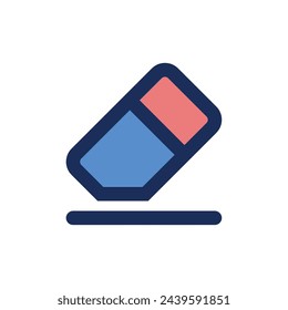 Eraser Stationery Icon Vector Template Illustration Design