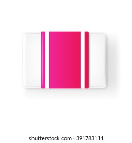 eraser. stationery. vector illustration