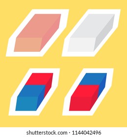 Eraser sticker illustration