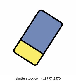 Eraser - Style 4. simple illustration. Editable stroke. Design template vector
