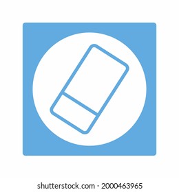 Eraser - Style 7. simple illustration. Editable stroke. Design template vector