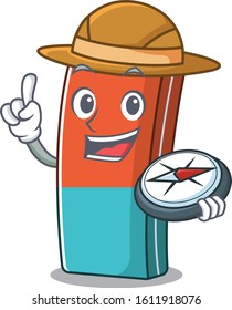 Eraser stylized Explorer having a in compass