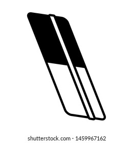 eraser supply school on white background vector illustration