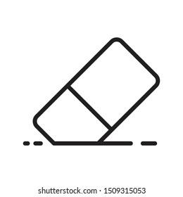 eraser thin line vector icon