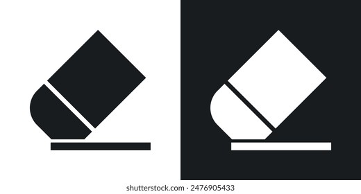 Eraser thin vector icon collection.