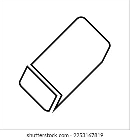 Eraser Tool Icon in Line Style