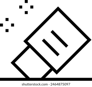 eraser tool icon. Thin linear style design isolated on white background