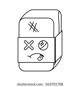 eraser tool school isolated icon