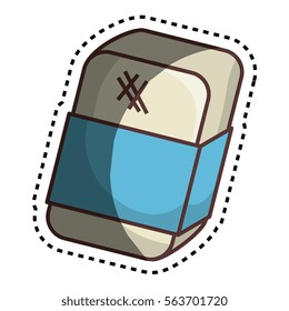 eraser tool school isolated icon
