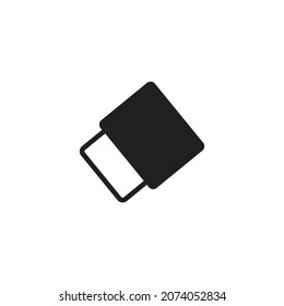 eraser tool sign symbol. vector illustration on white background
