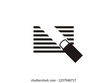 eraser tool simple icon