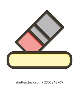 Eraser Tool Thick Line Filled Colors For Personal And Commercial Use.
