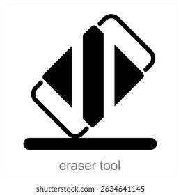 Diseño de concepto de icono de Vector de herramienta de borrador