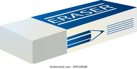 Eraser tool wrtite pencil pen school vector