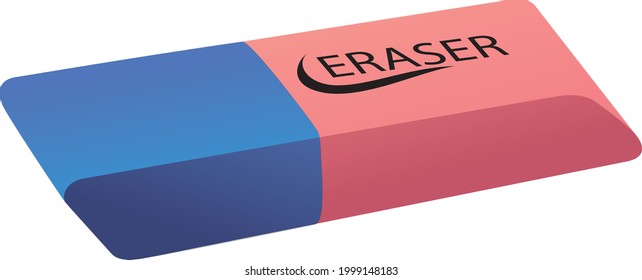 Eraser tool wrtite pencil pen school vector
