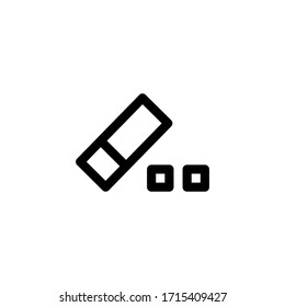 Eraser User Interface Outline Icon Logo Vector Illustration
