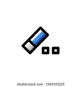 Eraser User Interface Outline Icon Logo Vector Illustration
