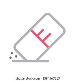 eraser vector color line icon 