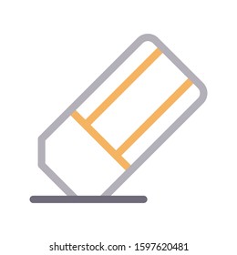 eraser vector color line icon 