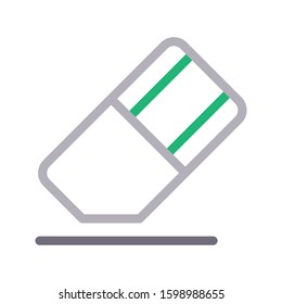 eraser vector color line icon 