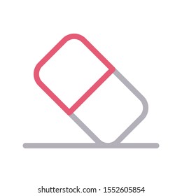 eraser vector colour line icon