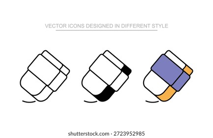 Eraser vector design in modern and trendy style icon