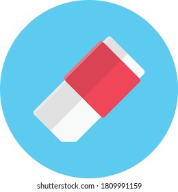 eraser vector flat color icon 