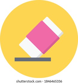 eraser vector flat colour icon 