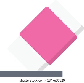 icono de color plano del vector de borrado 