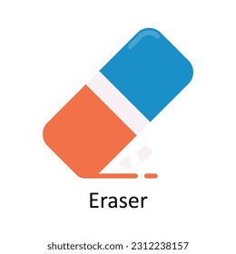 Eraser Vector  Flat Icon Design illustration. Education and learning Symbol on White background EPS 10 File