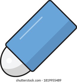 eraser vector flat line icon 