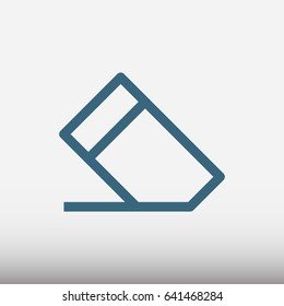 eraser vector flat pictograph line icon stock design illustration