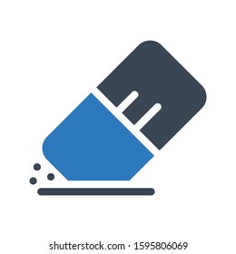 eraser vector glyph color icon 