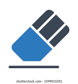 eraser vector glyph color icon 