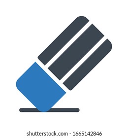 eraser vector glyph color icon 