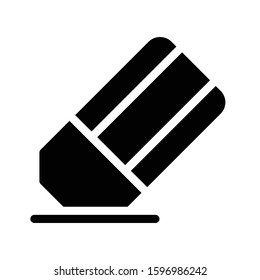 eraser vector glyph flat icon 