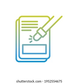 Eraser vector gradient icon style illustration. EPS 10 file