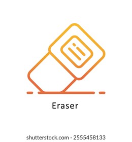 Eraser Vector Gradient Outline Icon. Eps file 10