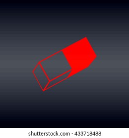 Eraser vector icon