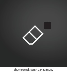 Eraser vector icon. Eraser concept stroke symbol design. Thin graphic elements vector illustration, outline pattern for your web site design, logo, UI. EPS 10.