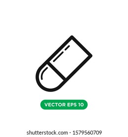 eraser vector icon design concept