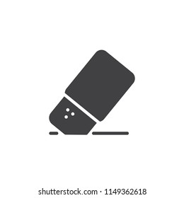 Eraser vector icon. filled flat sign for mobile concept and web design. Rubber eraser simple solid icon. Symbol, logo illustration. Pixel perfect vector graphics