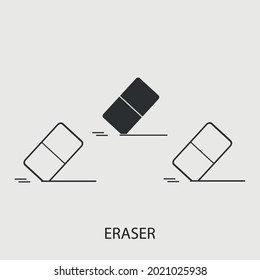 Eraser vector icon illustration sign for web and design