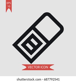 Eraser vector icon, illustration symbol