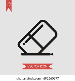  Eraser vector icon, illustration symbol
