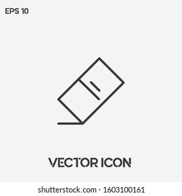 Eraser vector icon illustration. Ui/Ux. Premium quality. 