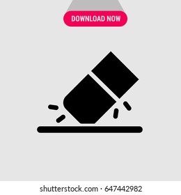 Eraser Vector Icon,  Rubber band symbol. Simple, modern flat vector illustration for mobile app, website or desktop app  
